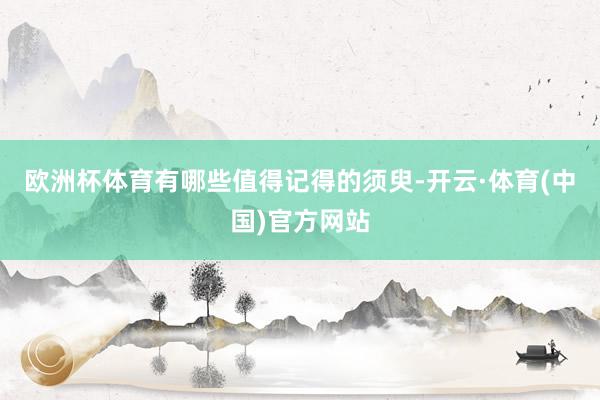 欧洲杯体育有哪些值得记得的须臾-开云·体育(中国)官方网站