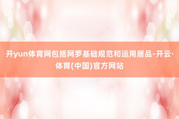 开yun体育网包括网罗基础规范和运用居品-开云·体育(中国)官方网站
