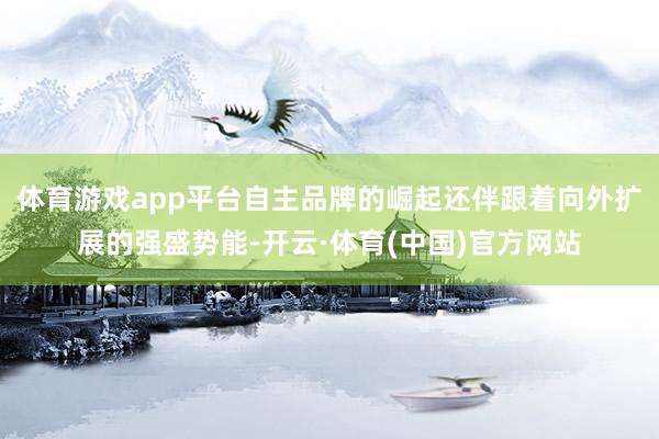 体育游戏app平台自主品牌的崛起还伴跟着向外扩展的强盛势能-开云·体育(中国)官方网站